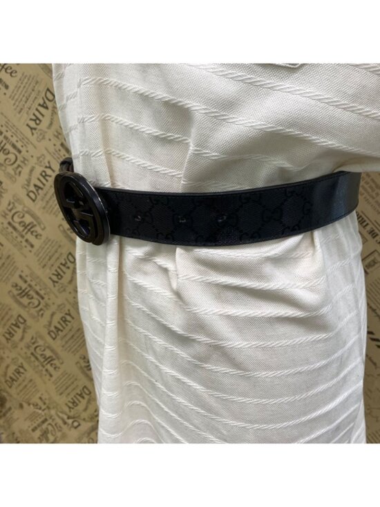 Gucci Leather Belt GG Marmont Supreme Black main image 7